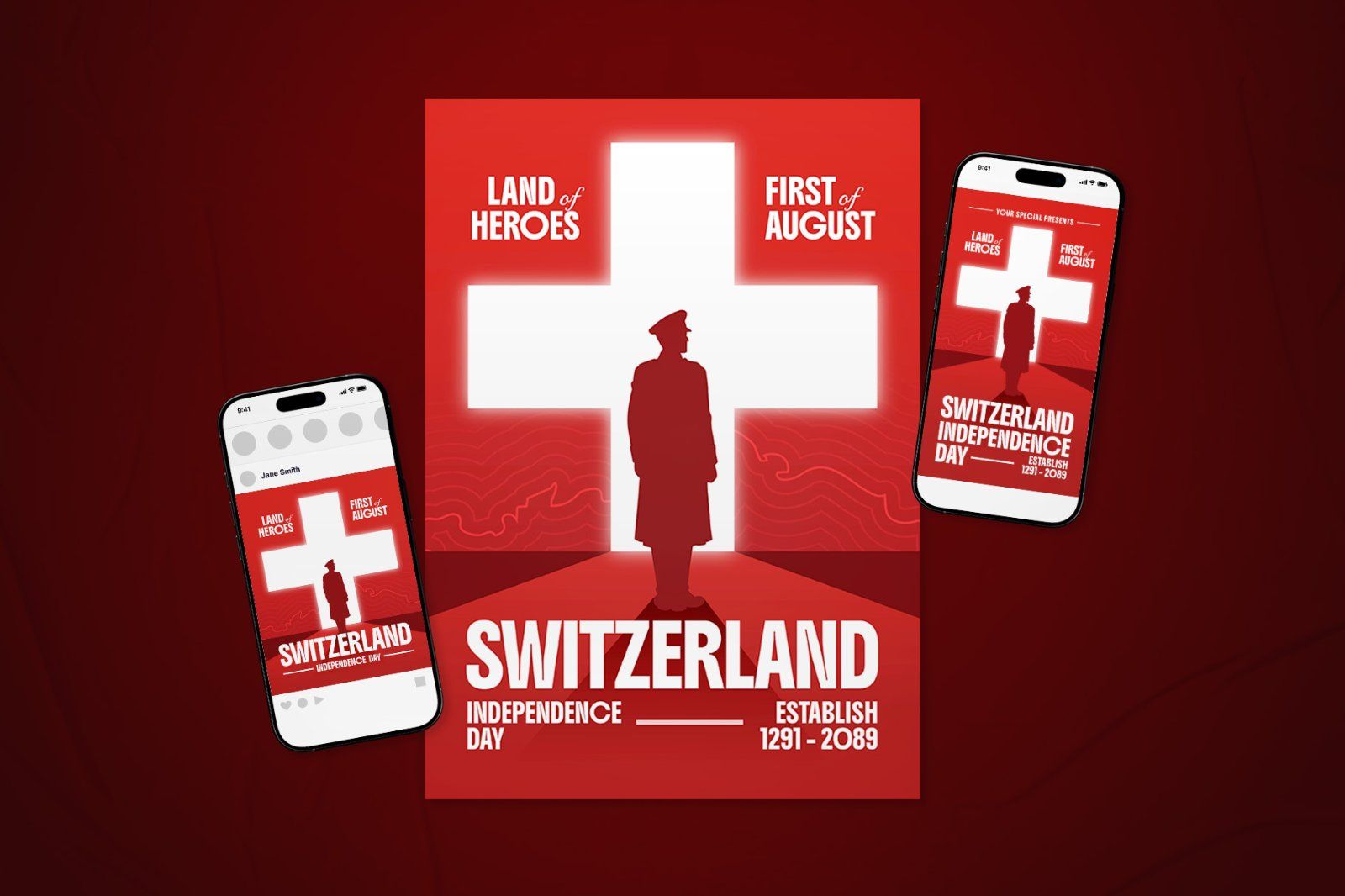 Switzerland Independence Day Celebration Flyer Set — image 2