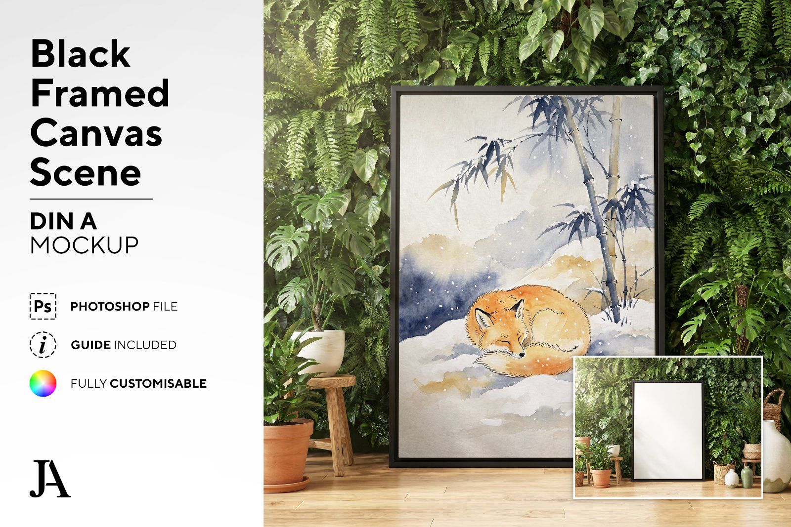 Black Framed Canvas | DIN A PSD