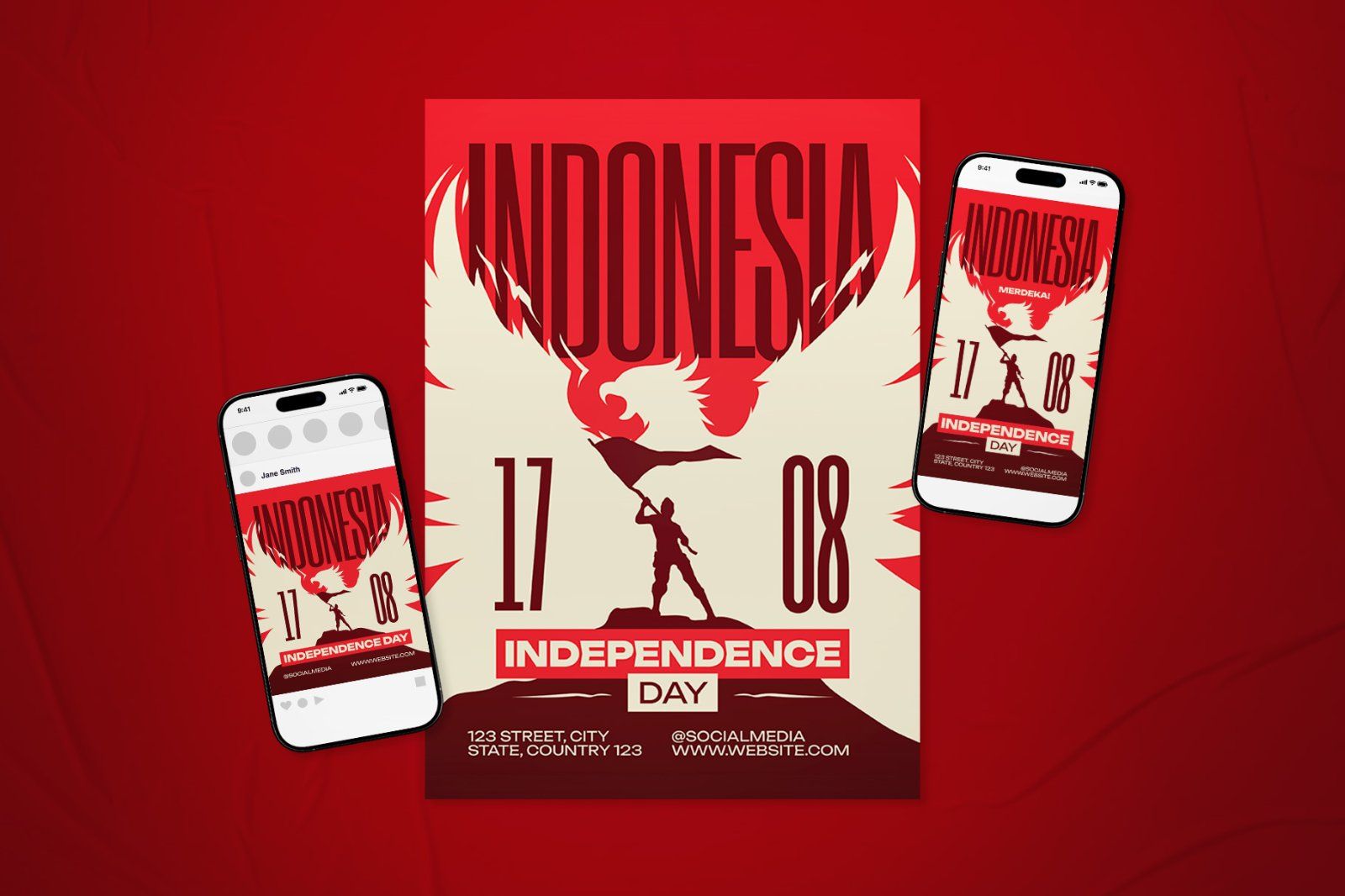 Indonesia Independence Day Celebration Flyer Set — image 2