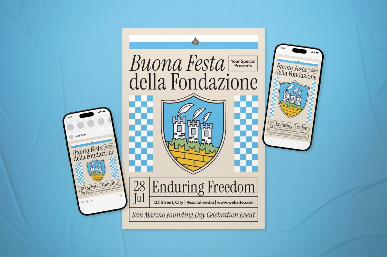 San Marino Founding Day Event Flyer Set — image 2