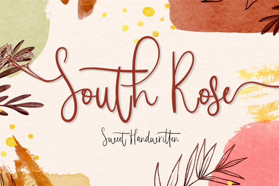 South Rose | Handwritten Font