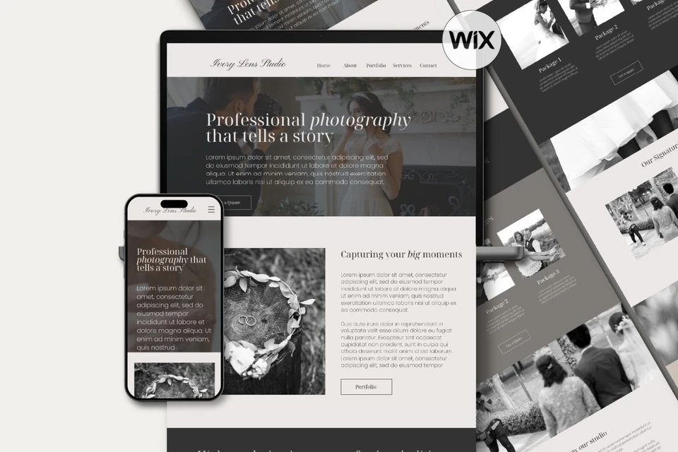 Wix Photography Website Template | Modern Photographer Portfolio