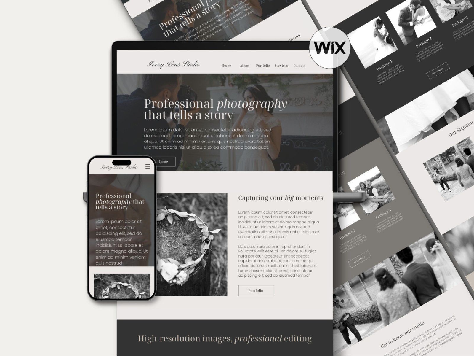 Wix Photography Website Template | Modern Photographer Portfolio