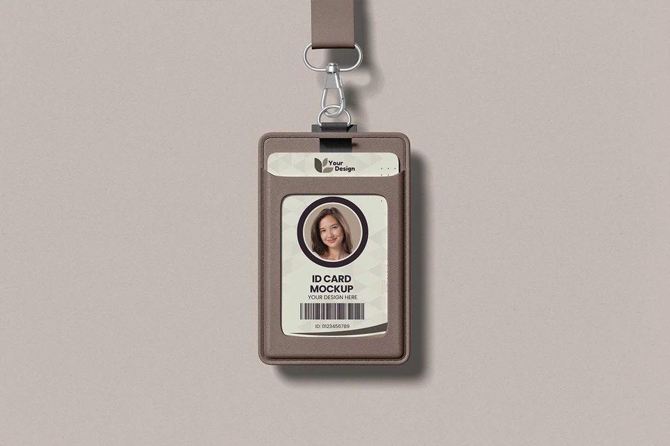 ID Card Holder Mockup
