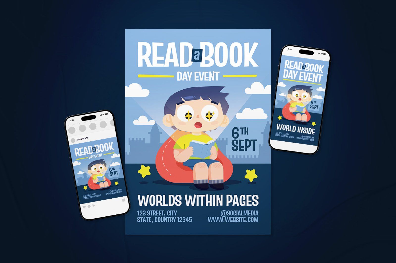 Read a Book Day Event Flyer Set — image 2