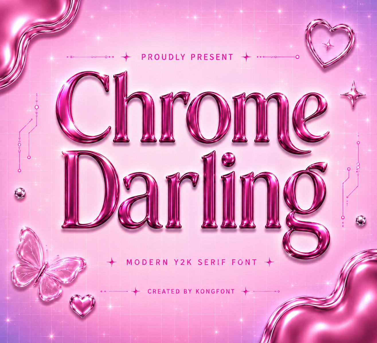 Chrome Darling – Modern Y2K Serif Font — image 1