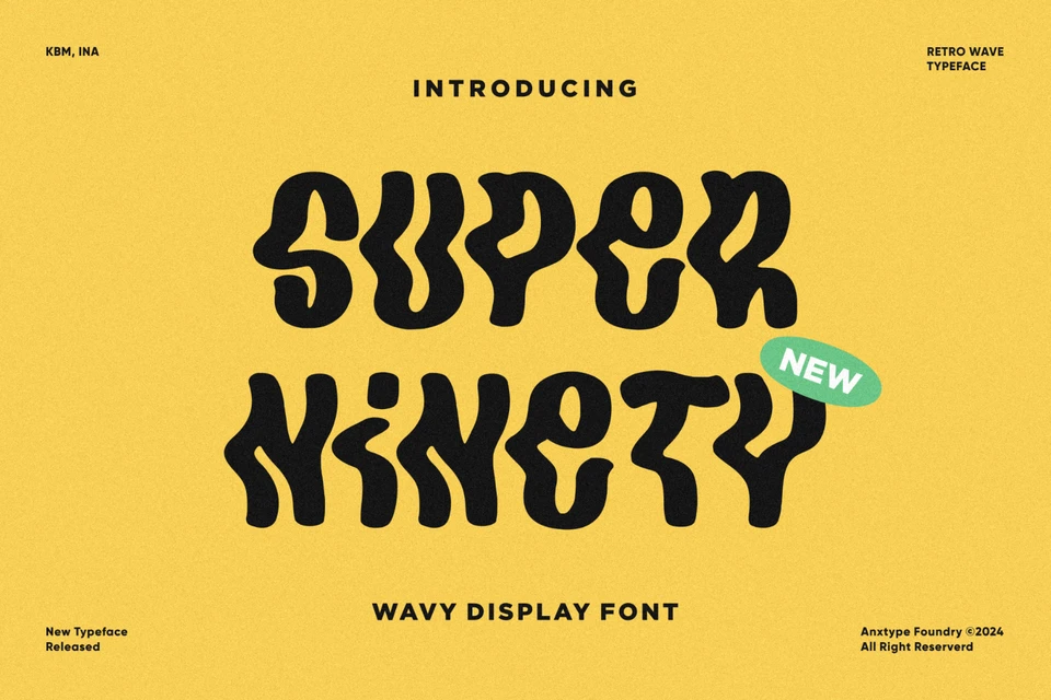 SUPER NINETY - WAVES FONT
