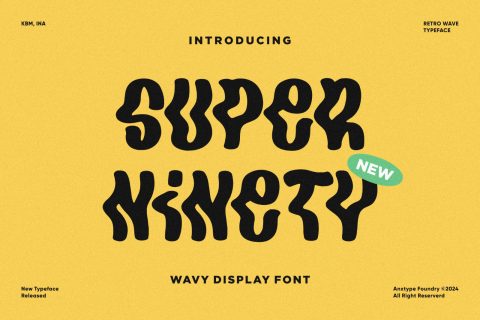 SUPER NINETY - WAVES FONT