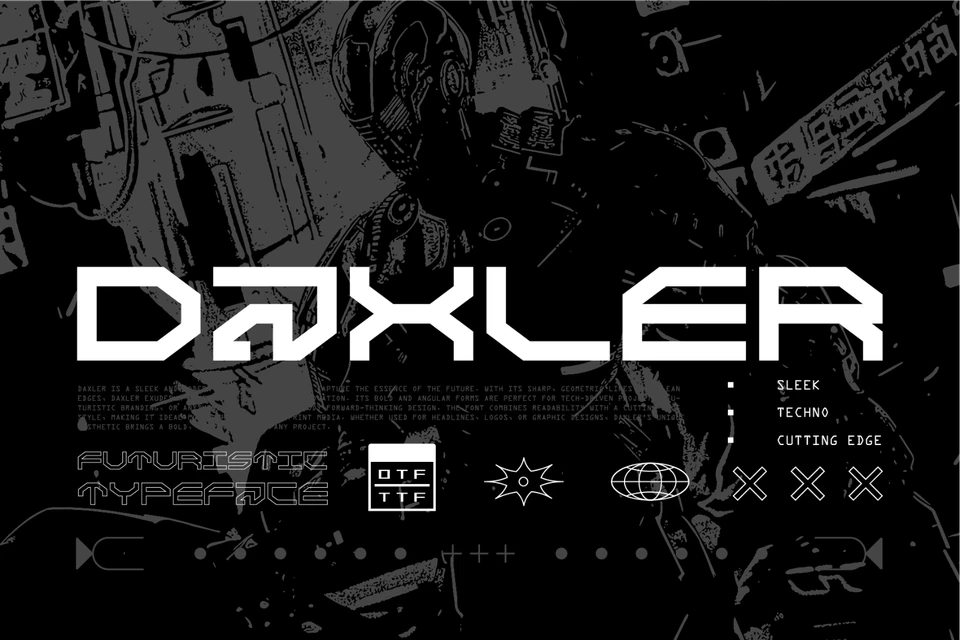 Daxler - Futuristic Display Font