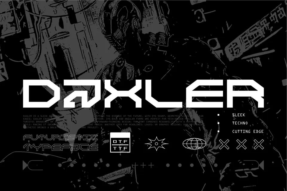 Daxler - Futuristic Display Font