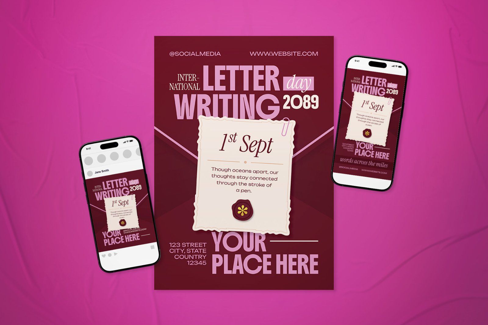 International Letter Writing Day Event Flyer Set — image 2