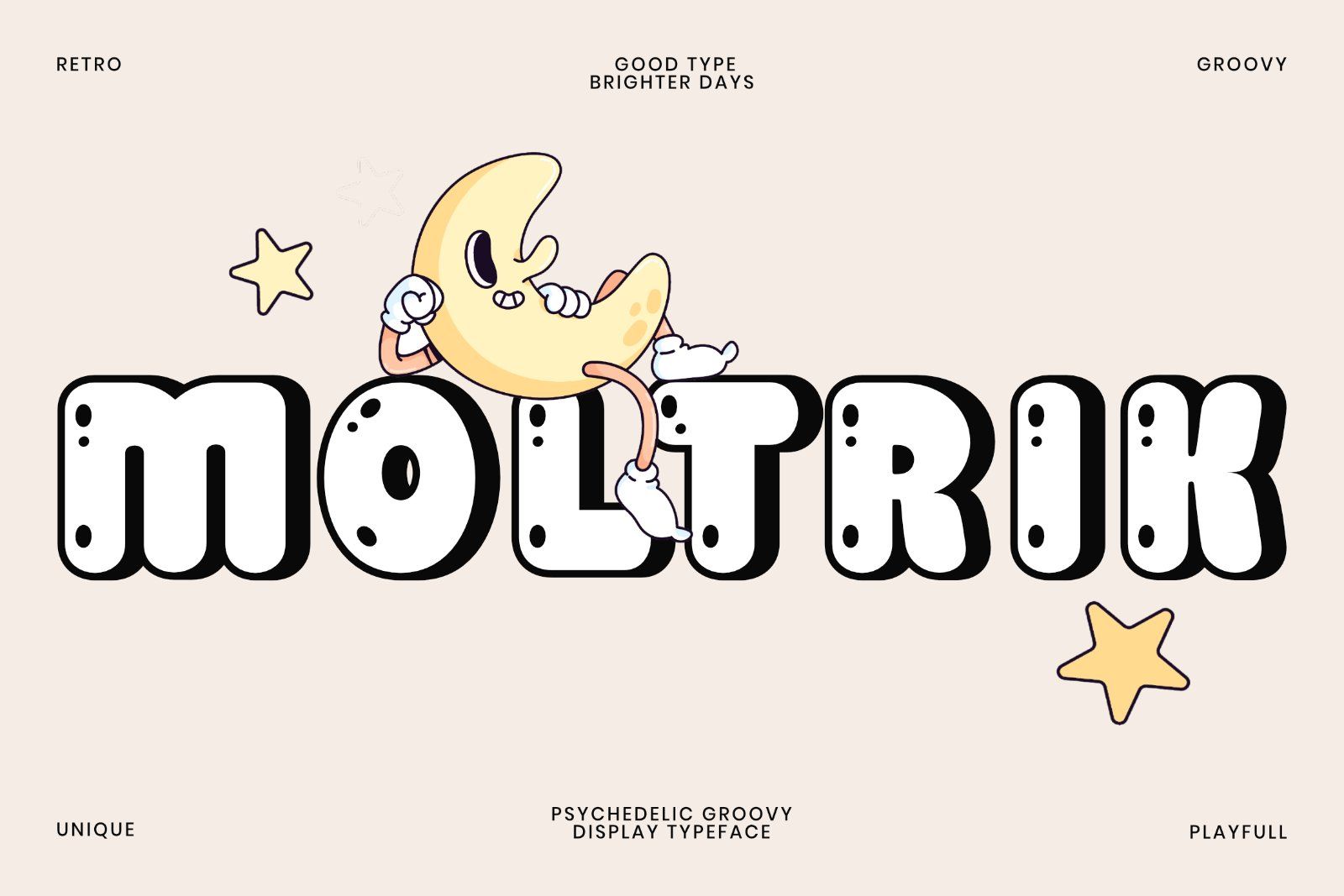 MOLTRIK – Psychedelic Groovy Display Font — image 1