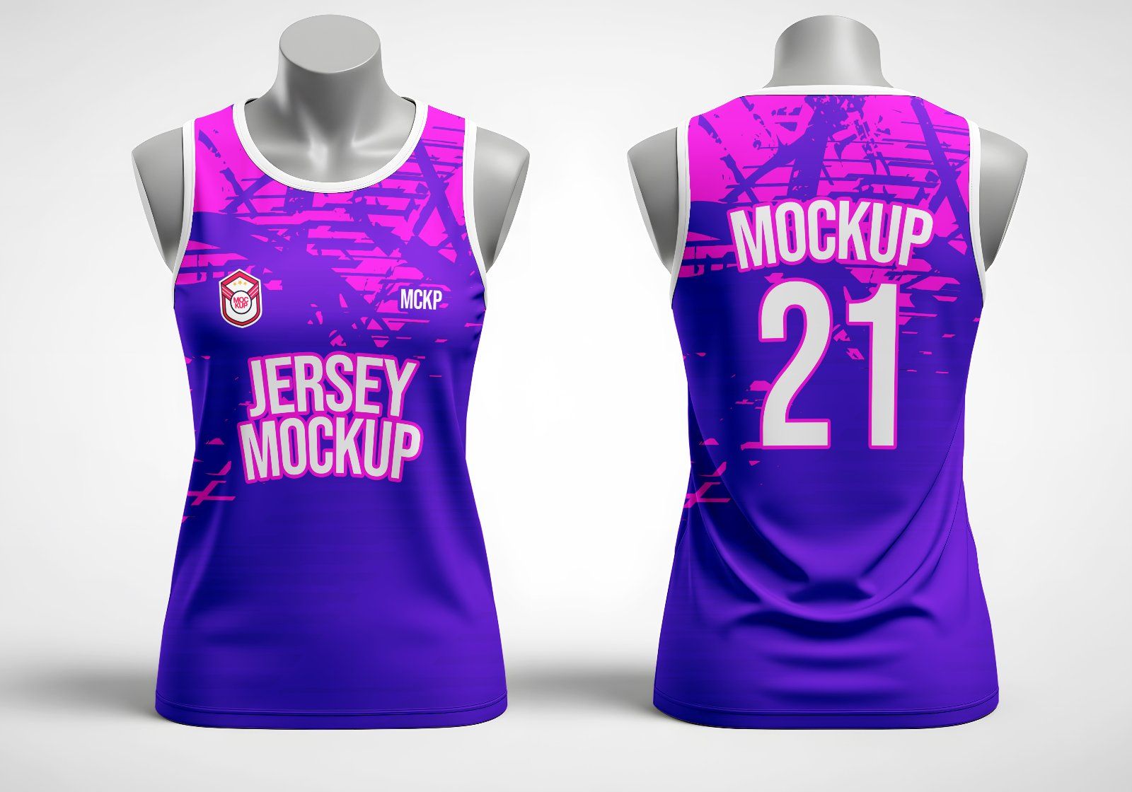 Women Jersey Mockup Bundle – 7 PSD Sportswear Templates for Volleyball, Soccer & Fitness Apparel