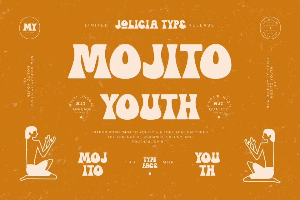 Mojito Youth | Vintage Retro Font