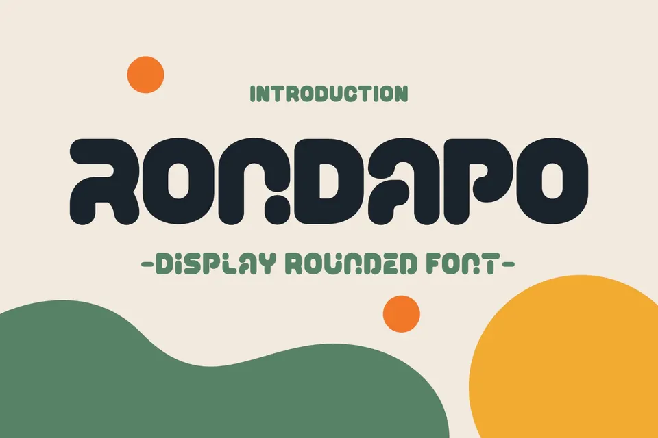 Rondaro – Bold Rounded Display Font | Playful & Fun Typeface Deskripsi