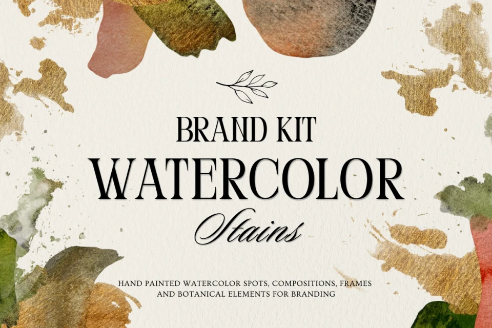 Watercolor Spots Brand Kit