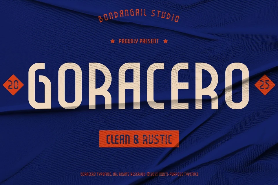 Goracero | Modern Badge Font