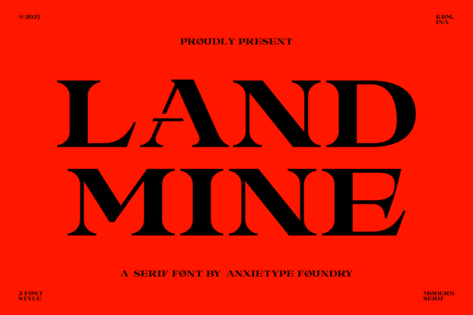 LANDMINE - DISPLAY SERIF