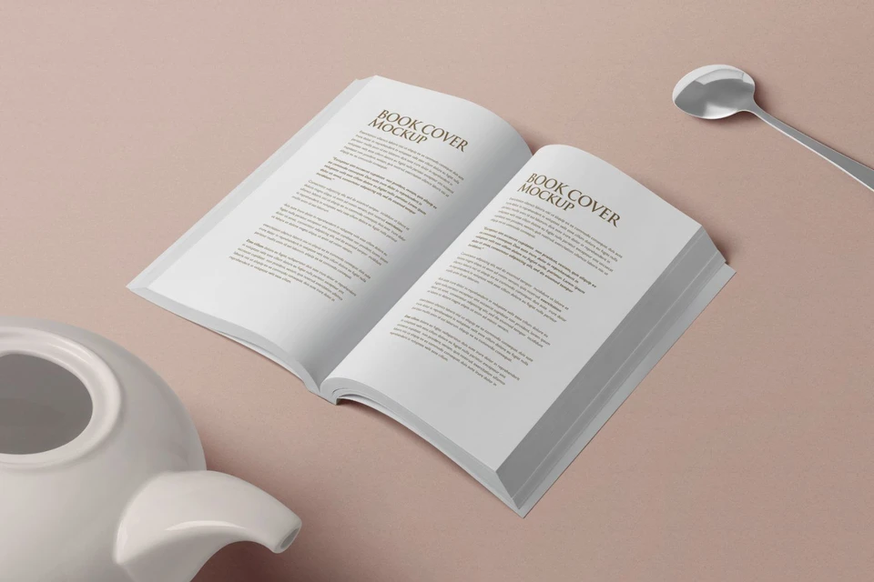 book cover mokup set 5 psd file