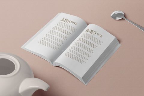 book cover mokup set 5 psd file