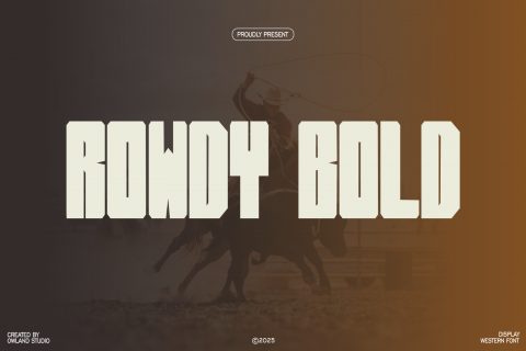 ROWDY BOLD - WESTERN FONT
