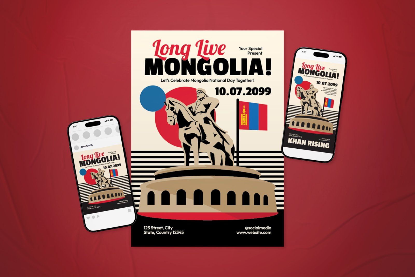 Mongolia National Day Event Flyer Set — image 2
