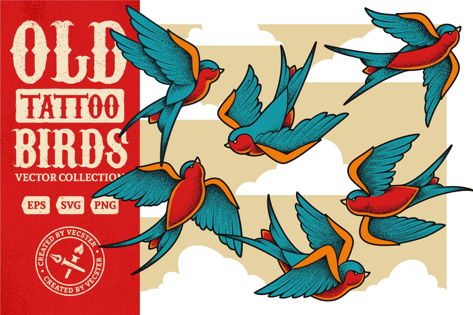 Old School Tattoo Birds