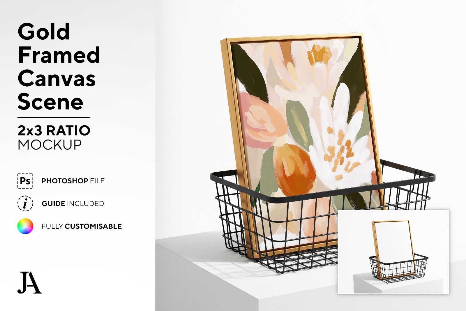 Gold Framed Canvas | 2x3 Ratio PSD — image 2