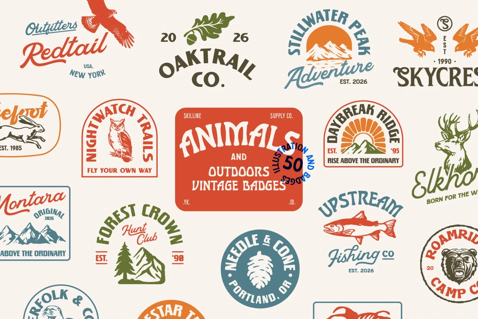 Animal and Outdoor Badges Collection — image 1