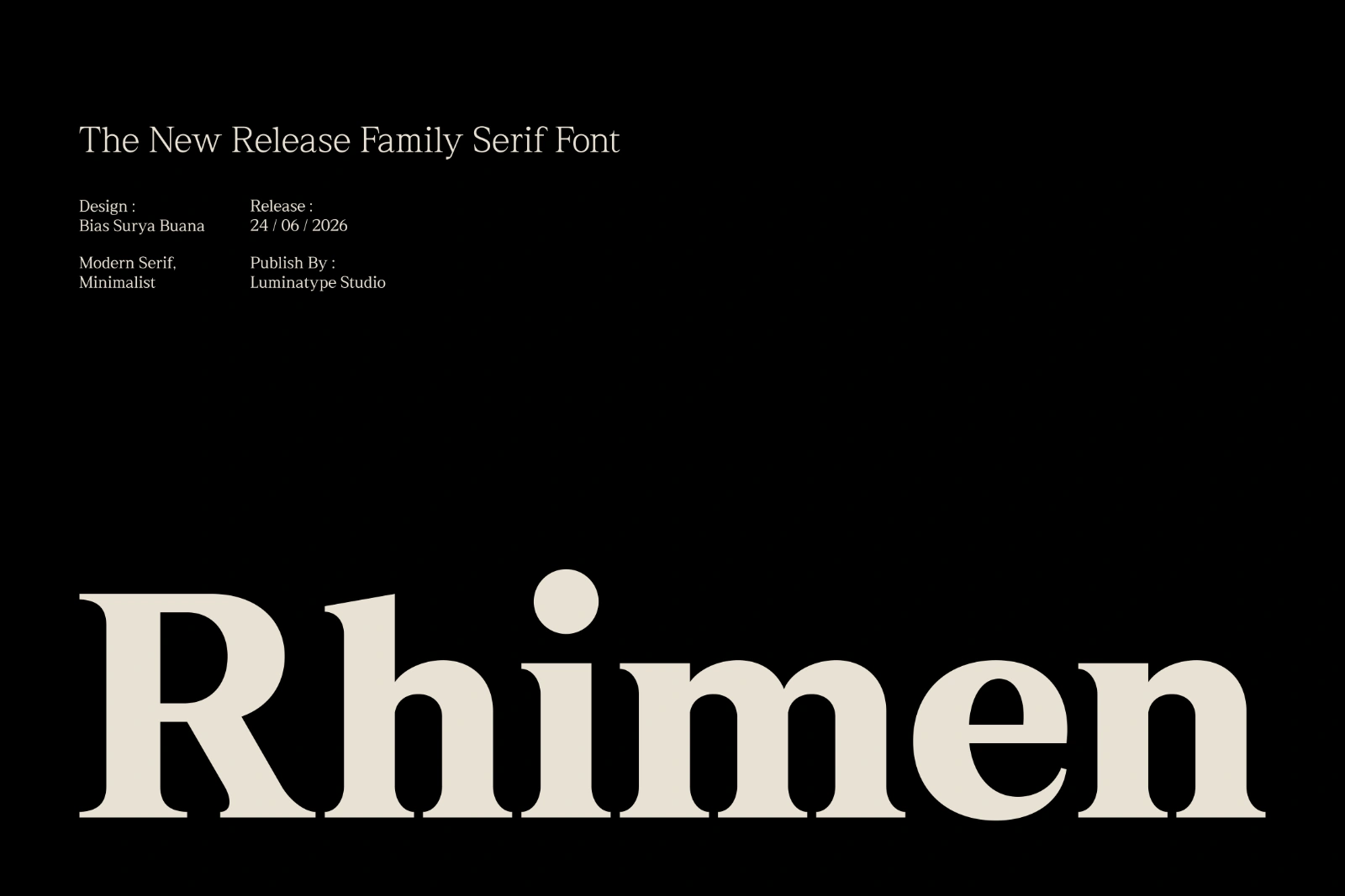 Rhimen - Serif Font Family — image 1