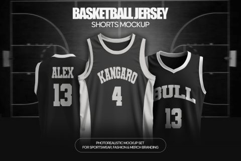 Basketball Jersey & Shorts Mockup