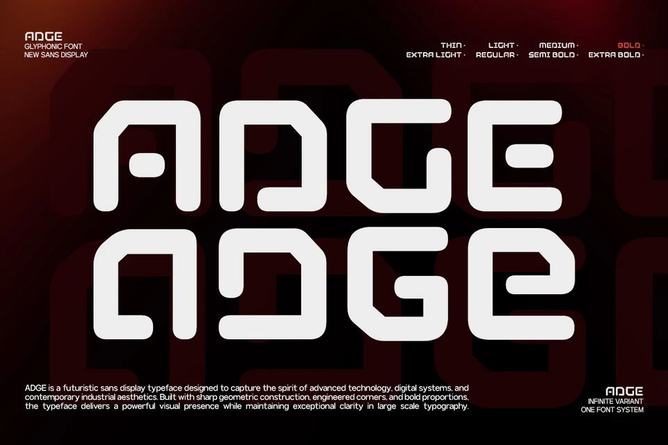 GC Adge – Variable Techno Sans