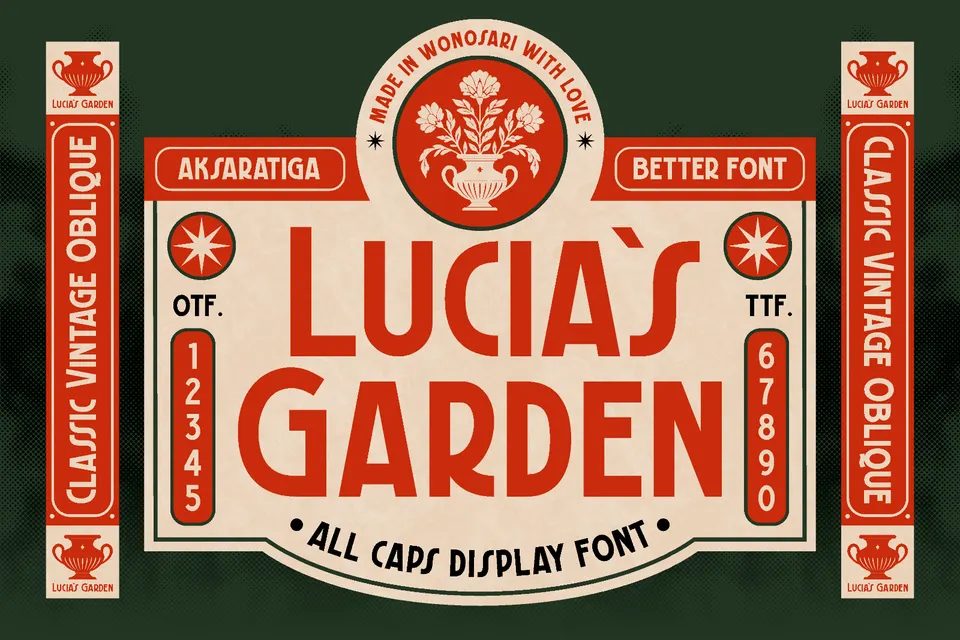 Lucia's Garden - Vintage Display Font