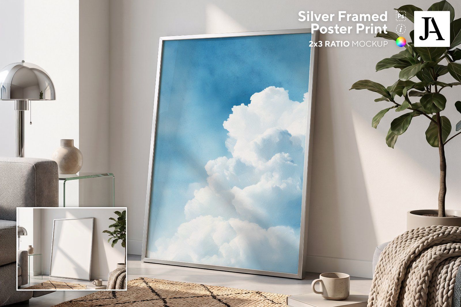 Silver Framed Poster | 2x3 Ratio PSD