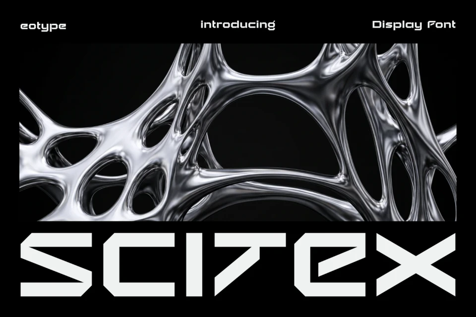 Scitex — Bold Futuristic Display Font
