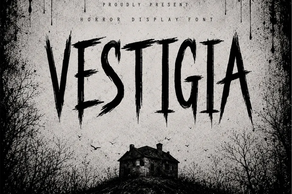 Vestigia – Modern Horror Blackletter Font