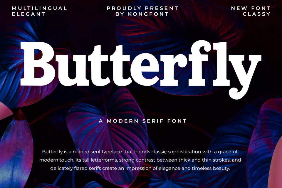 Butterfly – Modern Classy Bold Serif Font