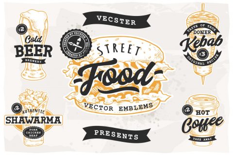 Street Food Retro Emblems