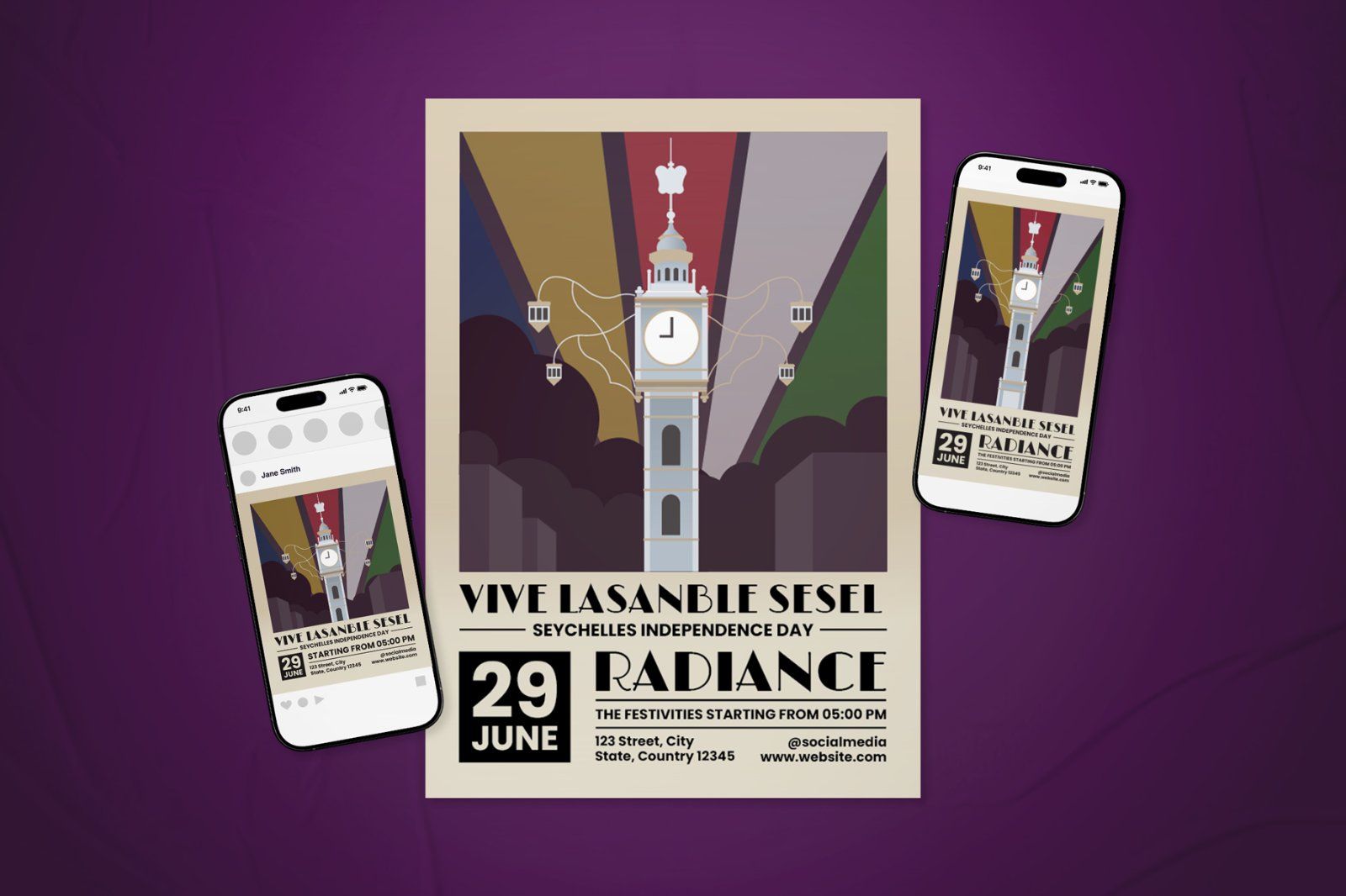 Seychelles Independence Day Event Flyer Set — image 2