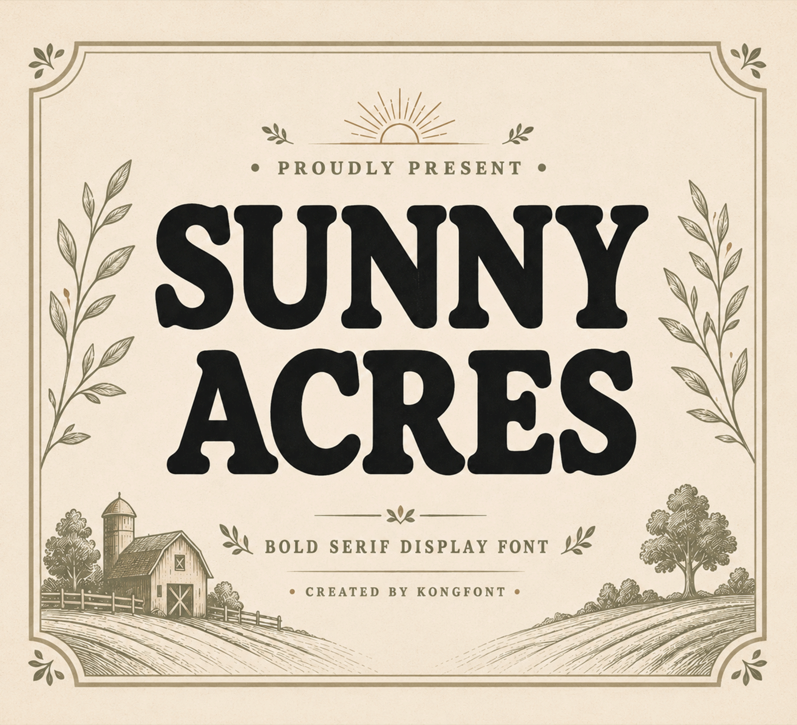 Sunny Acres – Modern Bold Serif Font — image 1