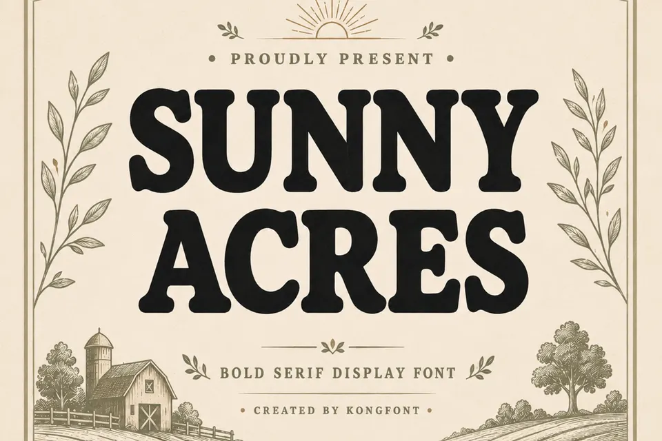 Sunny Acres – Modern Bold Serif Font