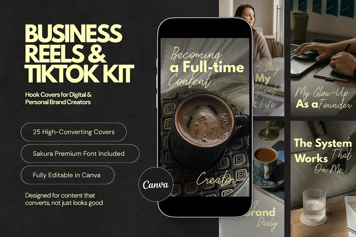 Business Reels Cover Kit Canva — image 1