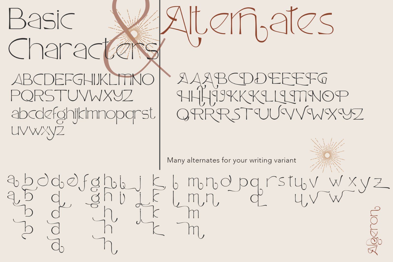 Algeron | Aesthetic Font