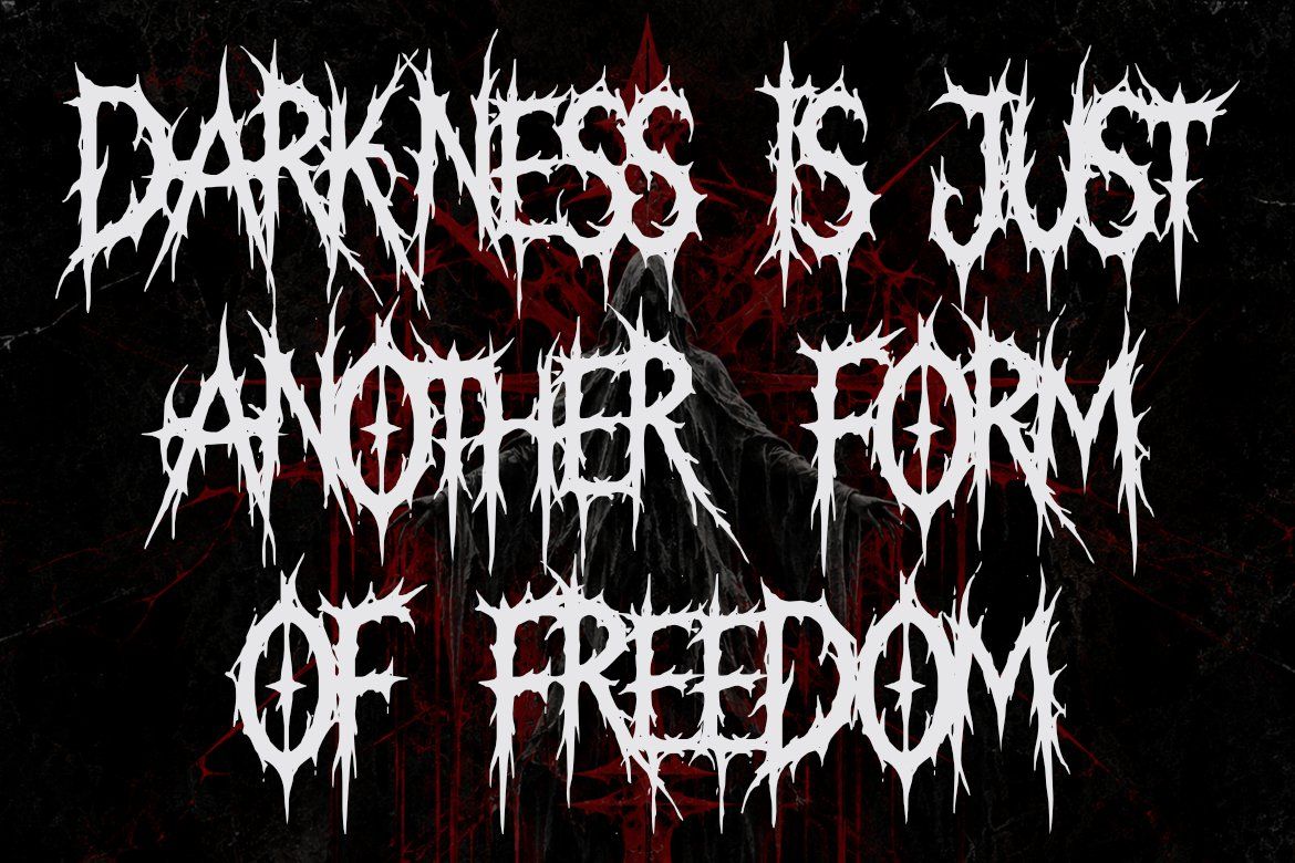 GRIMSPIKE – Extreme Metal Horror Font | Black Death Metal Typeface — image 10