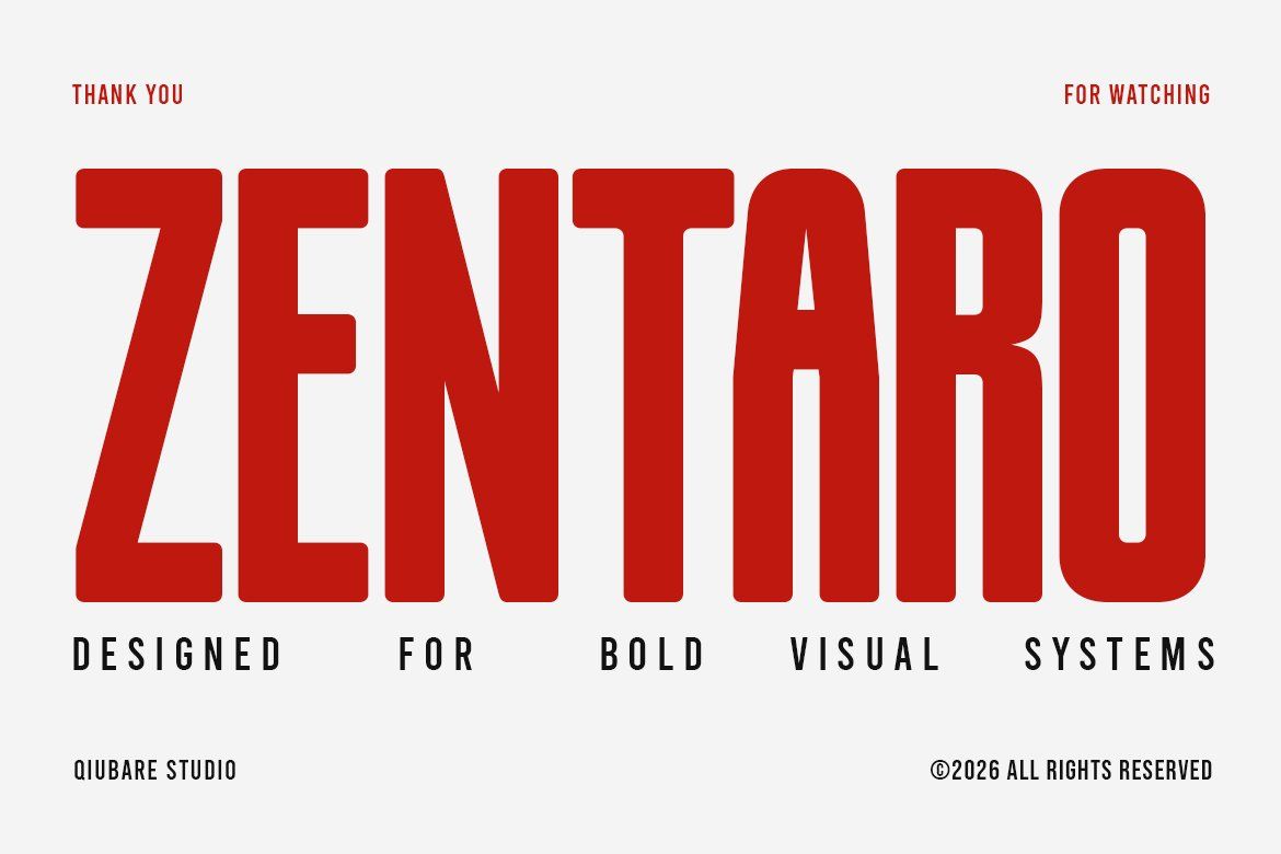 Zentaro – Geometric Condensed Sans Family