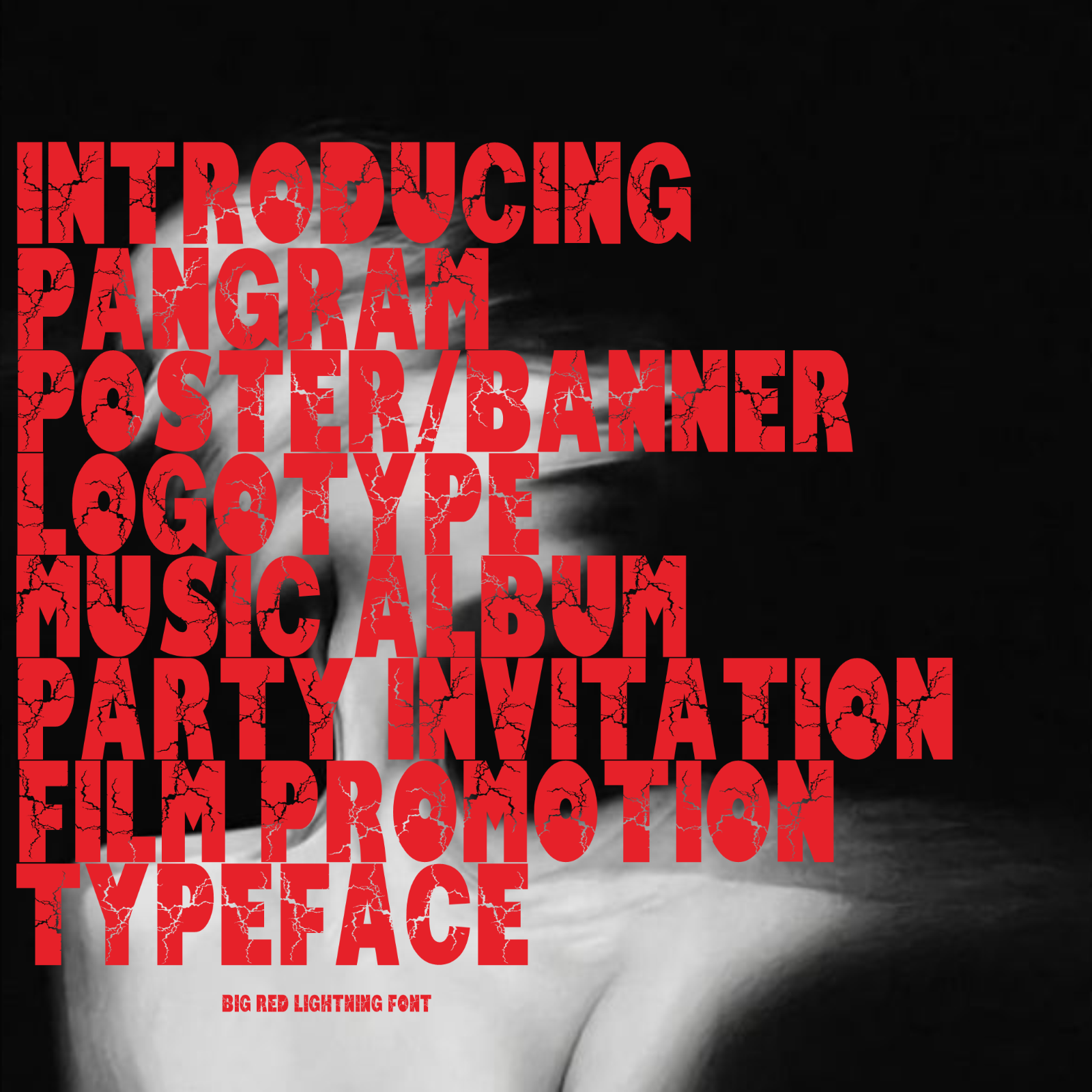 BIG RED LIGHTNING - DESTROY, ERODED, & HOROR FONT