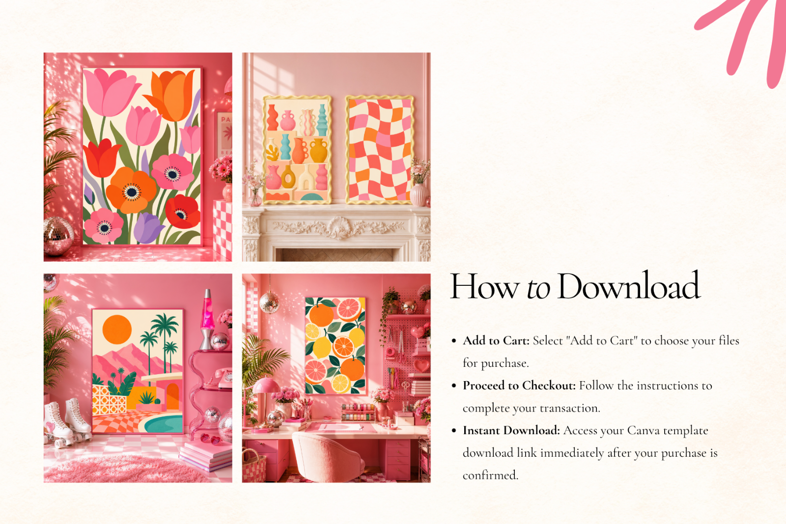 50 Girly Pink Aesthetic Frame Mockup