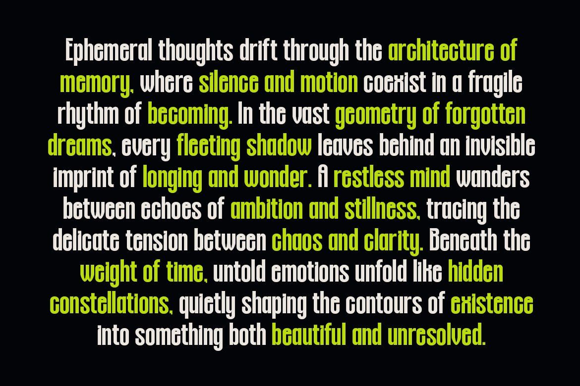 NEXORA - A Modern Condensed Display Font Family
