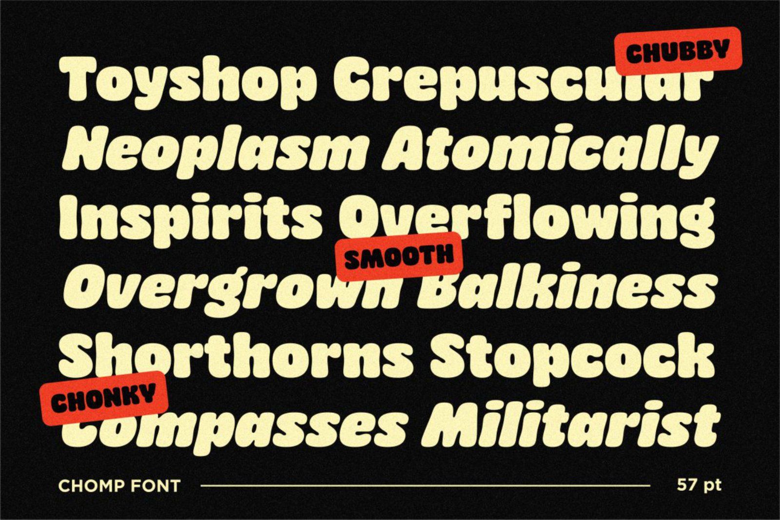 Chomp A Bold Chubby Font