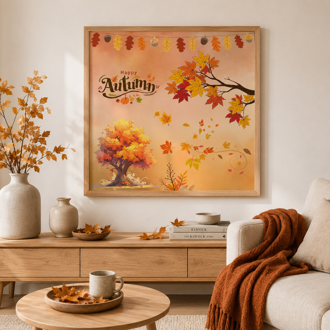 Autumn Landscape Wall Art – Cozy Fall Leaves Printable 🍂 — image 2